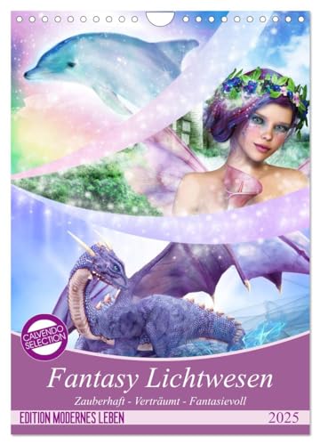Fantasy Lichtwesen (Wandkalender 2025 DIN A4 hoch), CALVENDO Monatskalender von CALVENDO