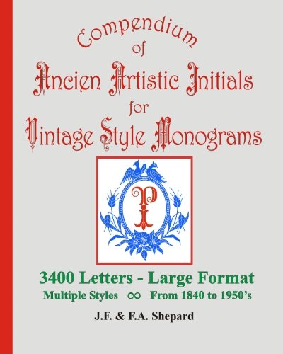 Compendium Of Ancien Artistic Initials For Vintage Style Monograms Compendium Of Ancien Artistic Initials For Vintage Style Monograms