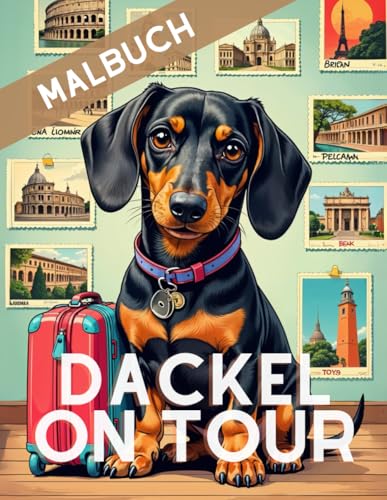 DACKEL ON TOUR MALBUCH: Ein Dackel geht auf Reisen von Independently published