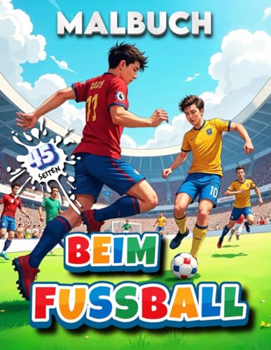 Fußball An- und Ausmalbuch für Jungen, Mädchen und Erwachsene mit 45 Motiven: Das Malbuch für alle Freunde des Fußballs Fußball An- und Ausmalbuch für Jungen, Mädchen und Erwachsene mit 45 Motiven: Das Malbuch für alle Freunde des Fußballs von Independently published