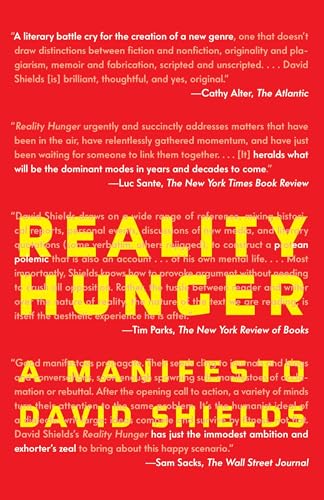 Reality Hunger: A Manifesto von Vintage