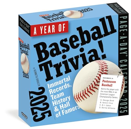 A Year of Baseball Trivia Page-A-Day® Calendar 2025: Immortal Records, Team History & Hall of Famers von Workman Calendars