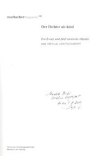 Marbacher Magazin MM 128: Der Dichter als Kind. Ein Essay und fünf szenische Objekte von Deutsche Schillergesellschaft
