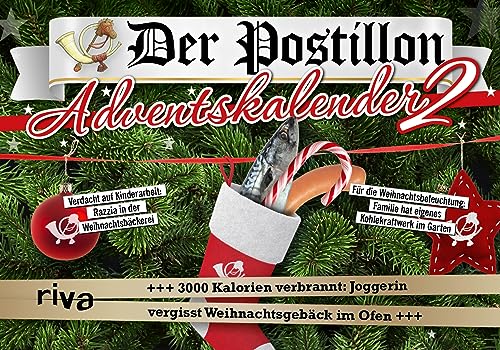 Der Postillon Adventskalender 2: Lustiges Geschenk für Männer und Frauen zur Weihnachtszeit. Die besten Artikel, Fakten und Newsticker. Für Fans des beliebten Online-Satire-Magazins von Riva