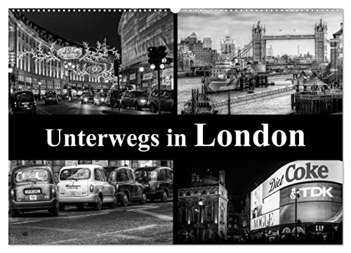 Unterwegs in London (Wandkalender 2024 DIN A2 quer), CALVENDO Monatskalender