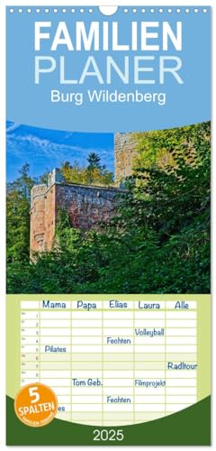 Familienplaner 2025 - Burg Wildenberg mit 5 Spalten (Wandkalender, 21 cm x 45 cm), CALVENDO von CALVENDO