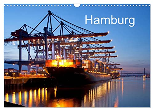 Hamburg/UK-Version (Wandkalender 2024 DIN A3 quer), CALVENDO Monatskalender