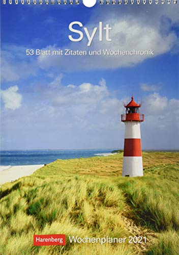 Sylt Kalender 2021: Wochenplaner, 53 Blatt mit Zitaten und Wochenchronik von Harenberg