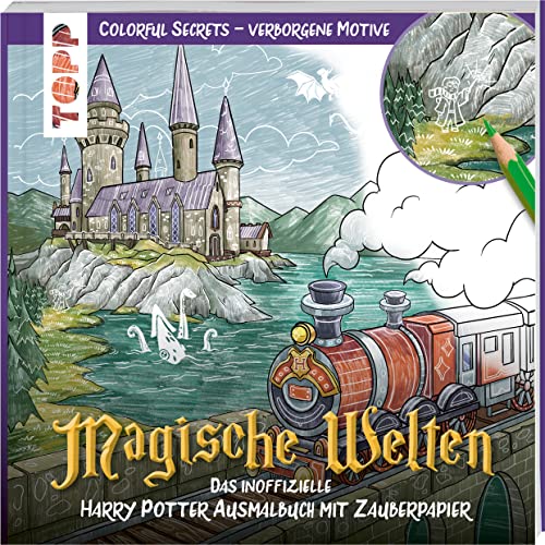 Colorful Secrets - Magische Welten auf Zauberpapier: Beim Ausmalen erscheinen verborgene Motive und Muster von Frech
