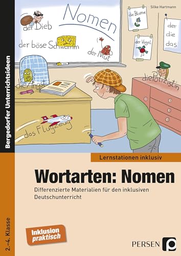 Wortarten: Nomen: Differenzierte Materialien für den inklusiven Deutschunterricht (2. bis 4. Klasse) (Lernstationen inklusiv) von Persen Verlag i.d. AAP