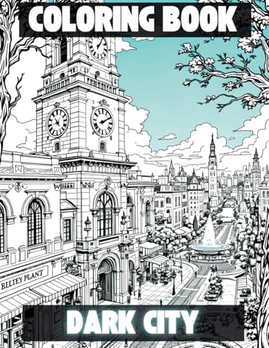 Coloring Book: Dark City: Livro de colorir: Cidade Escura von Independently published