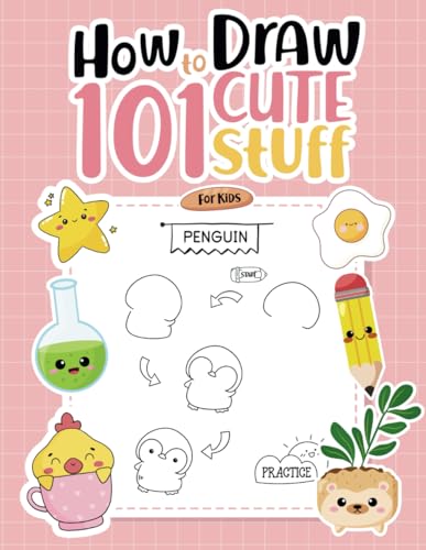 How to Draw: For kids 4-6 Step by step drawing book for kids – 101 Amazing designs, 4-6 years old learn to draw and then color