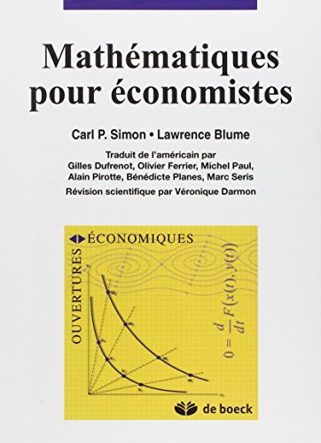Mathématiques pour économistes von De Boeck Supérieur