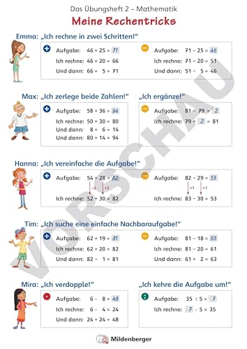 Das Übungsheft Mathematik 2 – Poster Meine Rechentricks von MILDENBERGER VERLAG GMBH
