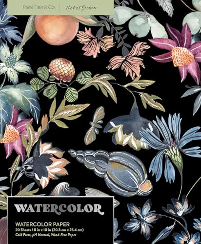 Watercolor Notepad: 20 sheets / 40 pages of Watercolor Paper, 8x10 in, 200 GSM, (Bleed-proof Framing Water Color Paper) (Watercolor Workbook Series, Band 4) von Paige Tate & Co