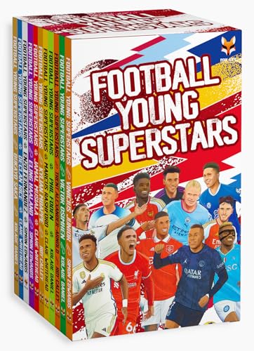 Football Young Superstars 12 Books Box Set: (Jude Bellingham, Marcus Rashford, Phil Foden, Bukayo Saka, Kylian Mbappe, Erling Haaland) von Fox Eye Publishing