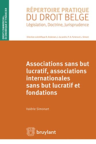 Associations sans but lucratif, associations internationales sans but lucratif et fondations von BRUYLANT