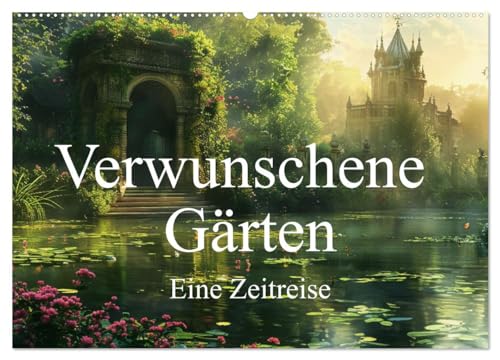 Verwunschene Gärten - Eine Zeitreise (Wandkalender 2025 DIN A2 quer), CALVENDO Monatskalender von CALVENDO