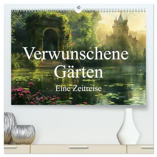 Verwunschene Gärten - Eine Zeitreise (hochwertiger Premium Wandkalender 2025 DIN A2 quer), Kunstdruck in Hochglanz von CALVENDO