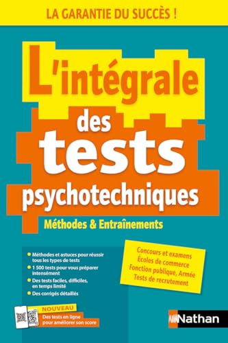 L'Intégrale des tests psychotechniques: Concours - Examens - Entretiens d'embauche von NATHAN