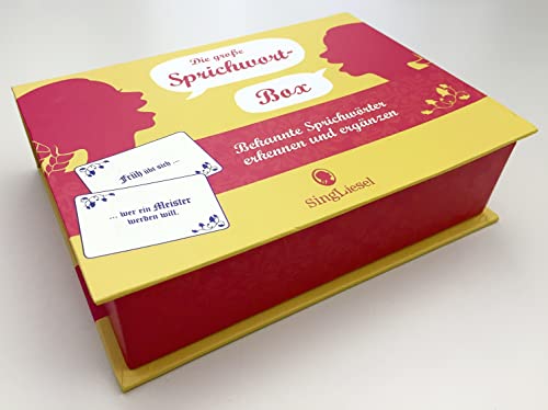 Die große Sprichwort-Box. Das beliebte Quiz-Spiel für Senioren. Rätsel-Spaß, Beschäftigung und ideales Gedächtnistraining für Senioren. Auch bei Demenz. von SingLiesel
