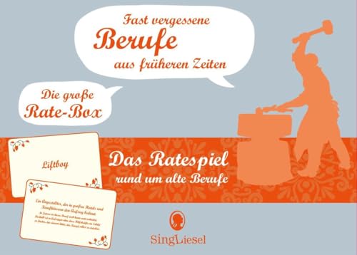 Fast vergessene Berufe aus früheren Zeiten. Die große Rate-Box für Senioren und Seniorinnen. Kartenspiel-Set für das Gedächtnistraining für Senioren von SingLiesel