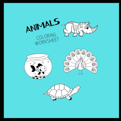 Animals Coloring Worksheet von Independently published