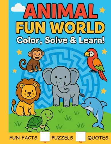 Animal Fun World: Color, Solve & Learn von Independently published