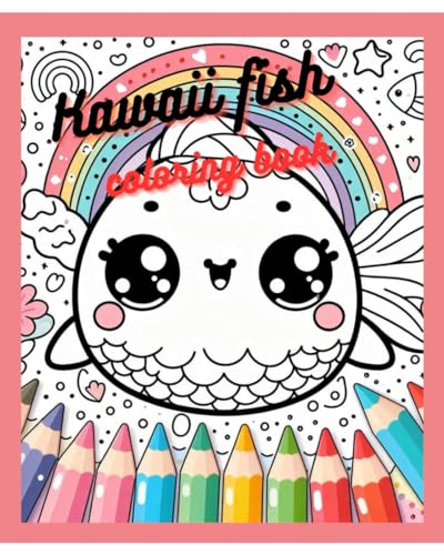 Kawaii fish colouring book von Independently published