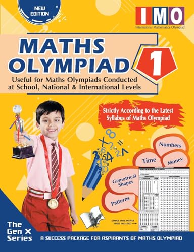 International Maths Olympiad Class 1 (With OMR Sheets): Theories with Examples, MCQS & Solutions, Previous Questions, Model Test Papers