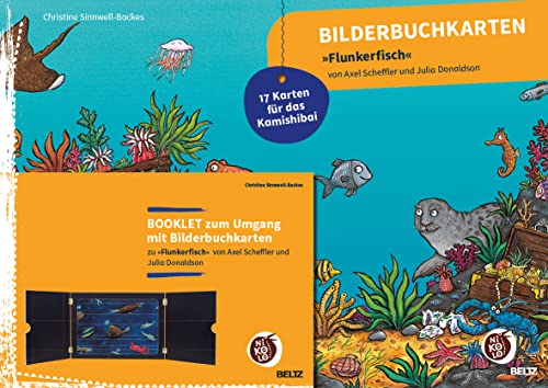 Bilderbuchkarten »Flunkerfisch« von Axel Scheffler und Julia Donaldson: 17 Karten für das Kamishibai, mit Booklet (Beltz Nikolo) von Beltz