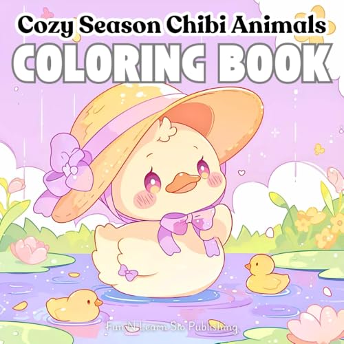 Cozy Season Chibi Animals: Bold and Simple Coloring Book for Adults and Teens with Cozy Season Cute Animals for Relaxation von Independently published