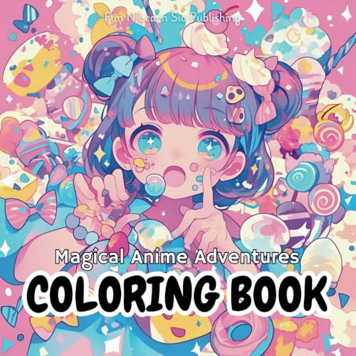 Magical Anime Adventures Coloring Book: 50 Pages of Kawaii Girls Surrounded by Unicorns, Fairies & Sweet Treats! (Magical Girls Coloring Series: A ... cute, kawaii anime-inspired girls, Band 1) von Independently published