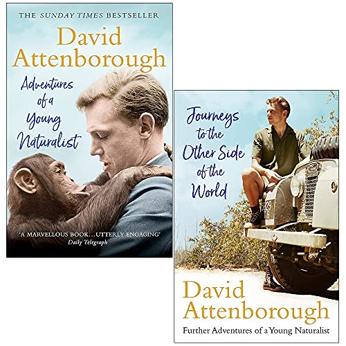 David Attenborough 2 Books Collection Set (Adventures of a Young Naturalist & Journeys to the Other Side of the World)
