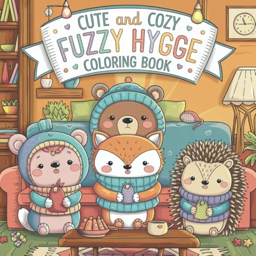 Fuzzy Hygge: A Cute and Cozy Coloring Book for Adults and Teens, Featuring Adorable Animal Characters for Relaxation von Independently published