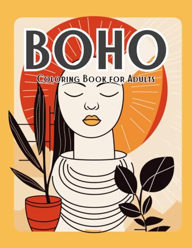 Minimalist Boho Coloring Book for Adults: 30 Relaxation & Stress Relief Abstract Coloring Pages von Independently published