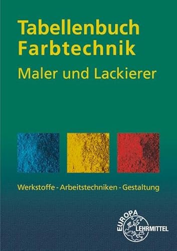 Tabellenbuch Farbtechnik Maler und Lackierer: Werkstoffe - Arbeitstechniken - Gestaltung von Europa-Lehrmittel