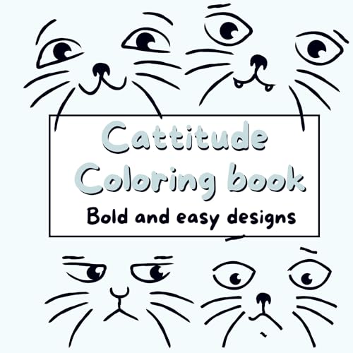 Cattitude Coloring Book: Fun and easy coloring book cats von Bookmundo