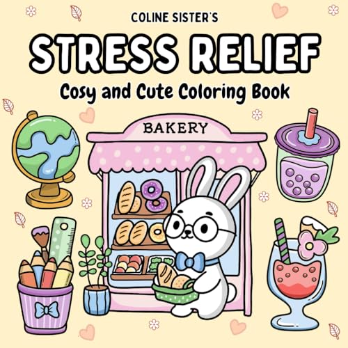 Stress Relief: Coloring Book for Adults and Kids, Bold and Easy, Simple and Big Designs for Relaxation Featuring Animals, Mandalas, Cute Store Fronts, ... Objects, Cute Things And Many more More Stress Relief: Coloring Book for Adults and Kids, Bold and Easy, Simple and Big Designs for Relaxation Featuring Animals, Mandalas, Cute Store Fronts, ... Objects, Cute Things And Many more More von Independently published