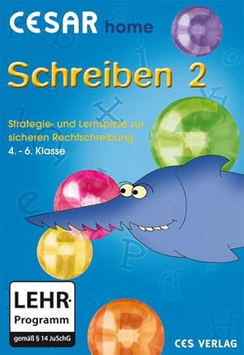 CESAR home Schreiben 2: Strategie- und Lernspiele zur sicheren Rechtschreibung. (4.-6. Klasse): Strategie- und Lernspiele zur sicheren Rechtschreibung. 4. bis 6 Klasse. Für Windows XP/Vista/7 von Ces Verlag