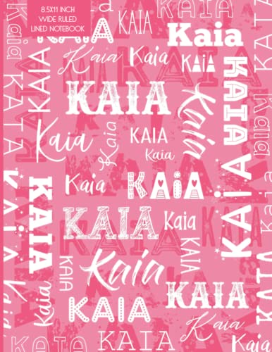 Personalized Name Kaia Wide Ruled Lined Notebook