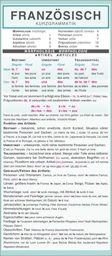 Leporello: Französisch Kurzgrammatik – Die komplette Grammatik im Überblick