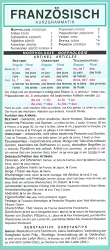 Leporello: Französisch Kurzgrammatik – Die komplette Grammatik im Überblick von C. Bange Verlag GmbH