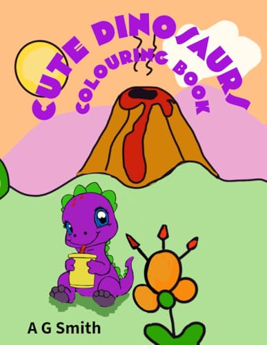 Cute dinosaurs colouring book von Independently published