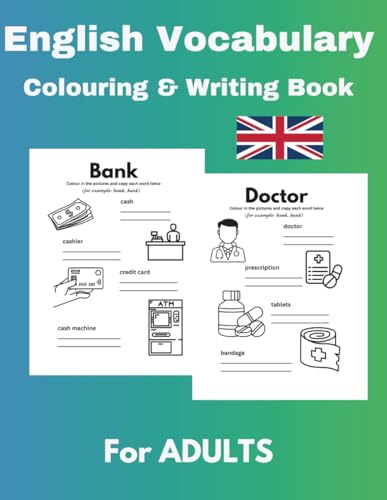 ENGLISH VOCABULARY Colouring and Writing Book: For ADULTS (ENGLISH LANGUAGE) von Independently published