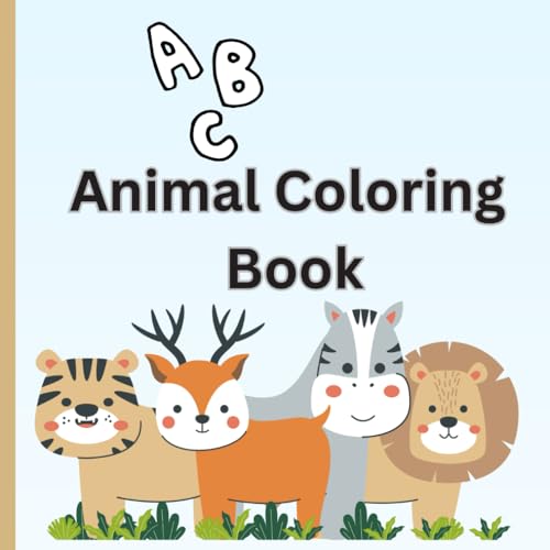 Cute Animals Coloring Book For Kids: Educational Coloring Pages with Animals And Alphabets for kids ages 3-8 von Independently published