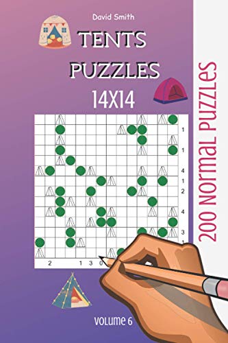Tents Puzzles - 200 Normal Puzzles 14x14 vol.6