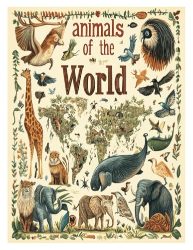 Animals OF The World: adult coloring book