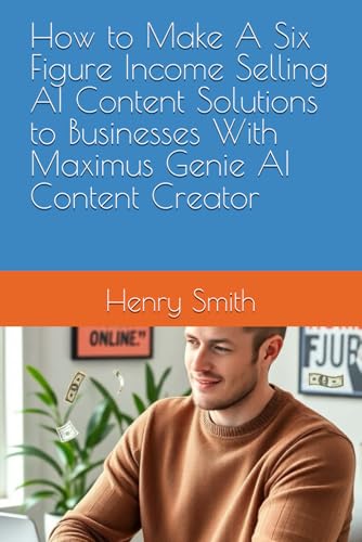 How to Make A Six Figure Income Selling AI Content Solutions to Businesses With Maximus Genie AI Content Creator von Independently published