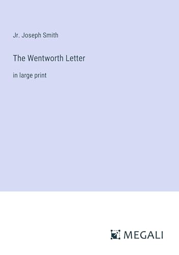The Wentworth Letter: in large print von Megali Verlag